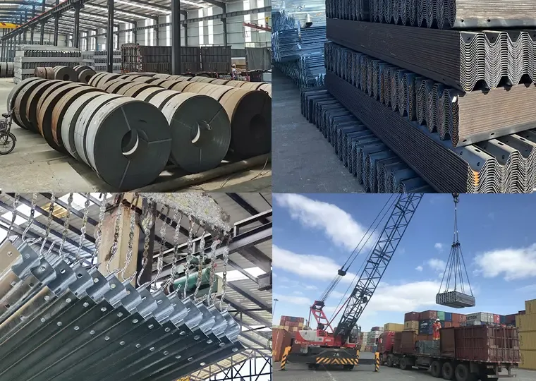 Hot dip galvanized guardrail — خط الجلفنة بالغمر الساخن لحواجز الطرق